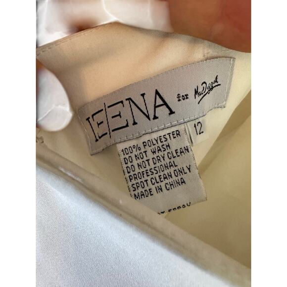 Mac Duggal Ivory Classic Bride Taffeta Ballgown V-neck A-Line Gown sz 12 - Picture 3 of 15